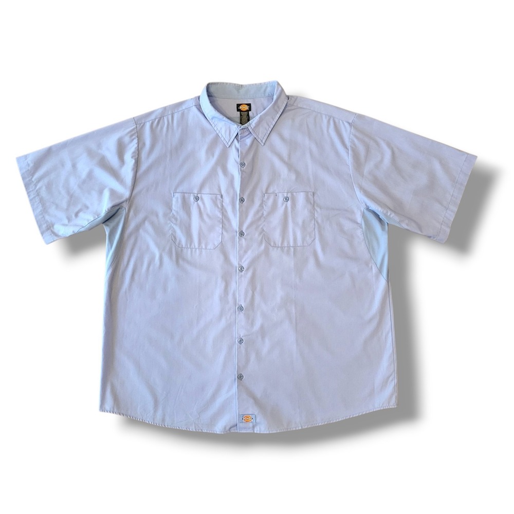 Dickies Mens Button Up Vented Short Sleeve Work Shirt With Cooling Mesh Sz 4XLT